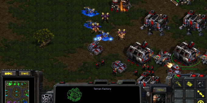 Gamle spill på PC: En scene fra Starcraft