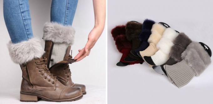 Produkter for vinteren: kvinners leggings med furry