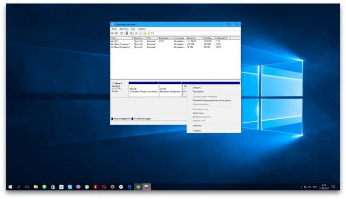 Windows-PCen ikke se harddisken: menyen "Disk Management"