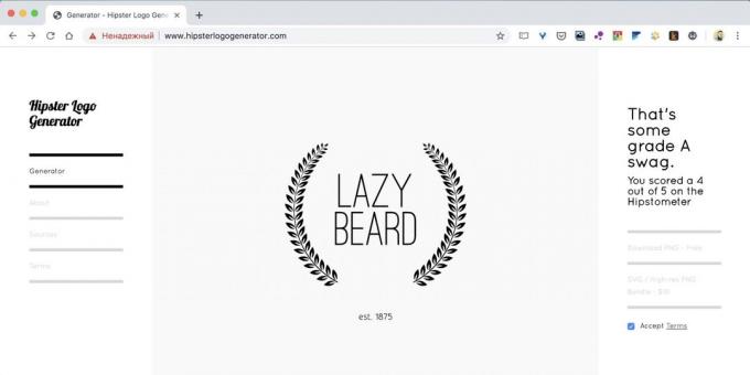 Hvordan lage en logo online online Hipster Logo Generator