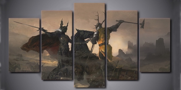Modular maleriet "The Battle of the Trident"