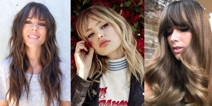 Trendy kvinners hårklipp 2019: langt hår hippie