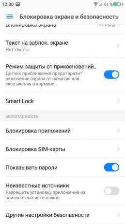 låse skjermen på Android. Smart Lock