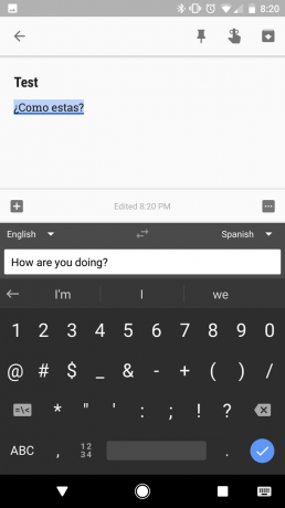 Gboard: et eksempel på oversettelsen