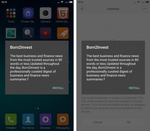 Annonsering i firmware MIUI