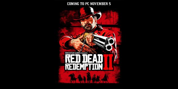 Plakaten for kunngjøringen av PC-versjonen av Red Dead Redemption 2