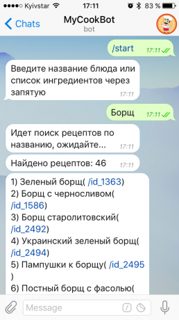 Bots Telegram: MyCookBot