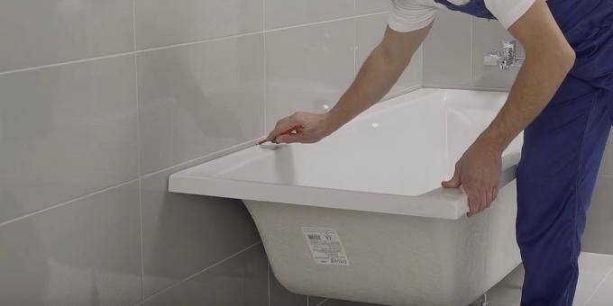 Installere bad med hendene: Prøv og angi et bad