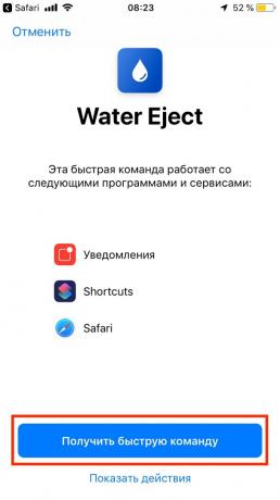 Hvis det kommer vann inn i iPhone: knappen "Få ledeteksten"