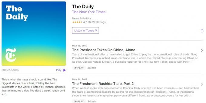 Interessant podcast: The Daily