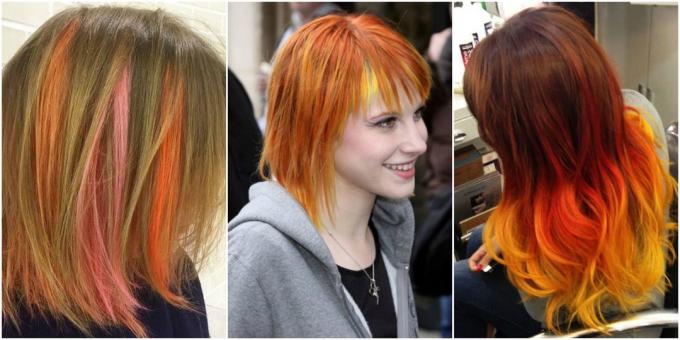 Fasjonable hårfarge: orange