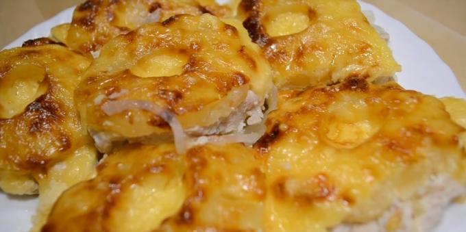 Kylling i ovnen: kyllingbryst med ananas og ost