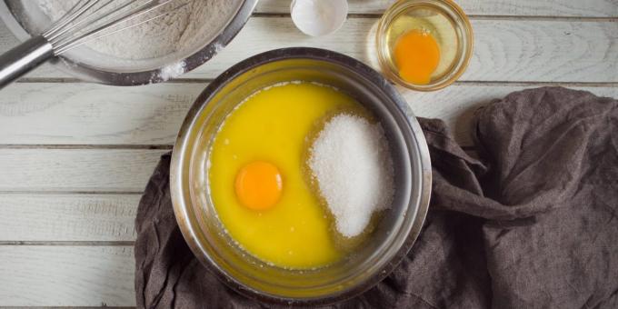 kjeks barer: egg og sukker