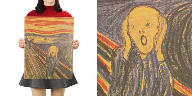 Poster "Skrik" av Edvard Munch
