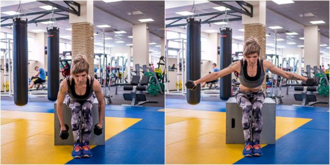 Opplæring i gym: løfte manualer mens du sitter