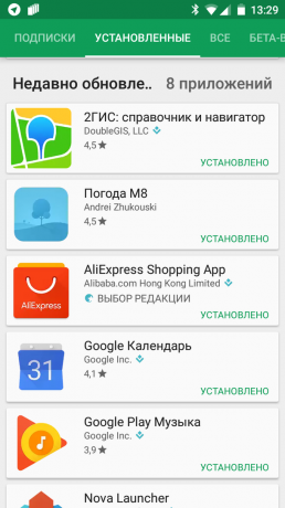 Google Play: oppdatering