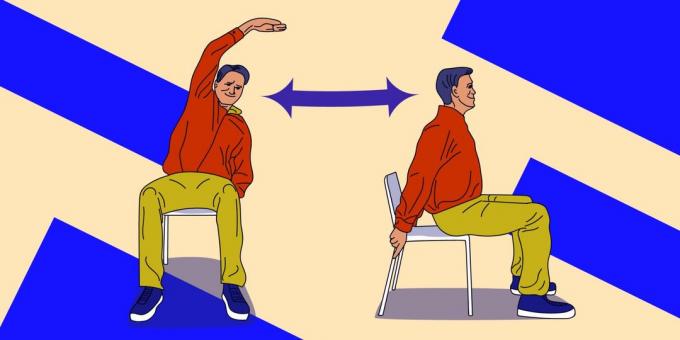 Stretching på jobb: øvelsen "åpne armer"