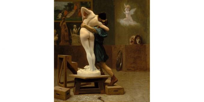 Parasosiale forhold: Pygmalion og Galatea, maleri av Jean-Léon Jerome, 1890