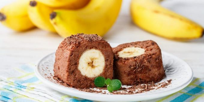 Enkel sjokolade banandessert