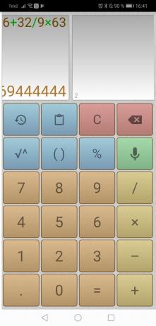 Kalkulator for Android: Vinduet av en annen beregnings