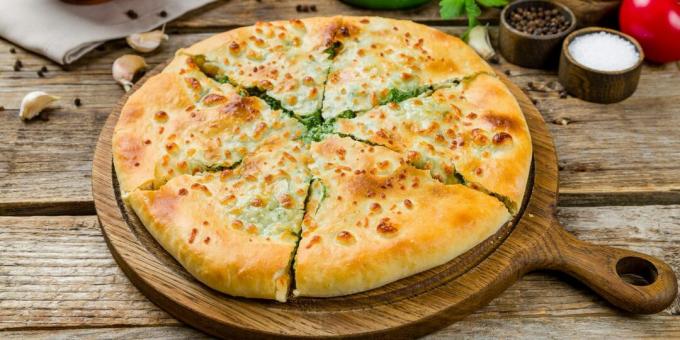 Khachapuri med spinat