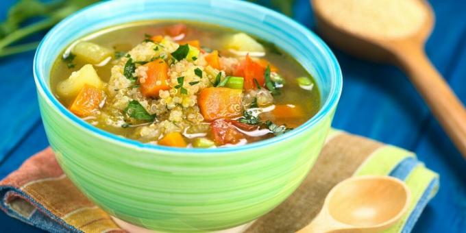 Suppe med quinoa og grønnsaker