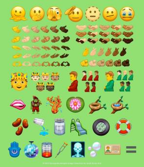 Nye emojis som kan bli utgitt i 2021-2022