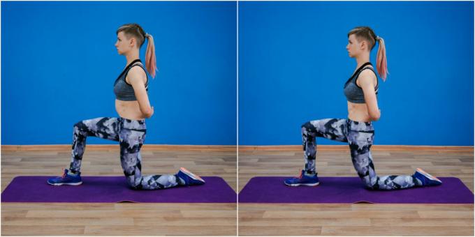Stretching hip flexors