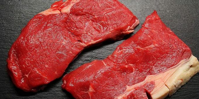 Hvilke matvarer inneholder mye jern: rødt kjøtt