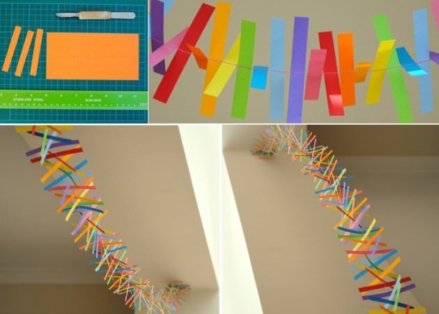 Hvordan dekorere et hus på nyttårs krans av papir