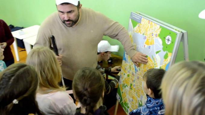 "Hvit Cane" har utviklet en taktil kart over Jekaterinburg