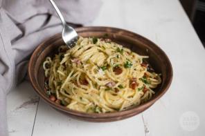 Carbonara pasta med fløte