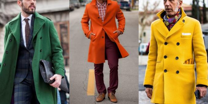 Sommer salg av klær og sko for menn: Farget Coat