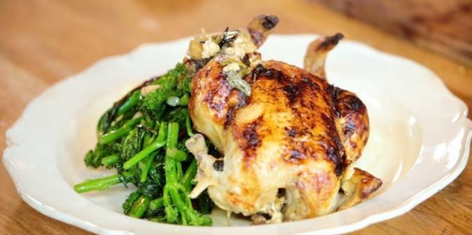 Oppskrifter kylling i ovnen: hel kylling i melk fra Jamie Oliver