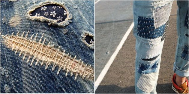 hvordan å sy igjen hullet i jeans