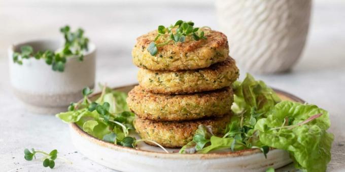 Brokkoli og quinoa koteletter