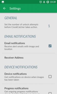 CrookCatcher for Android kjenner som prøver å omgå beskyttelsen av smarttelefonen