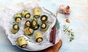 Zucchini ruller med krabbepinner