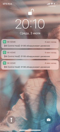 Xiaomi Mi Smart: melding på telefonen