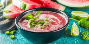 Kald suppe med agurk og vannmelon