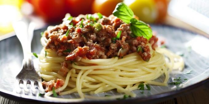 Pasta oppskrifter: Spaghetti bolognese