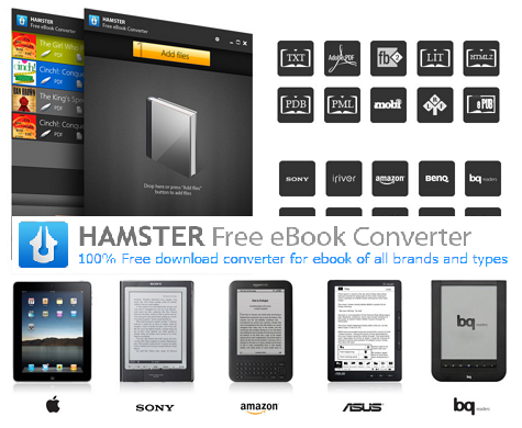 Hamster Free Book Converter: konvertere tekst i alle formater