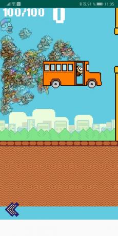 Buss fra fortnite i kampen konge for Flappy Bird