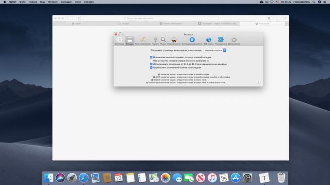 Konfigurer på Mac vise ikoner i faner