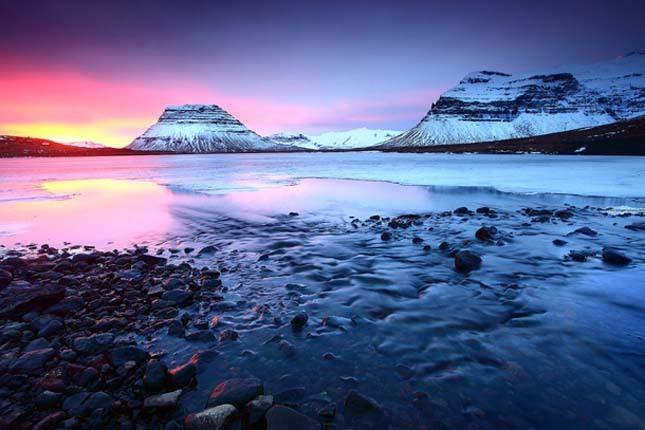 Solnedgang på Island