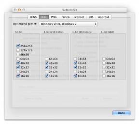 IConvert Ikoner for OS X: High-speed etableringen av ikoner i forskjellige formater
