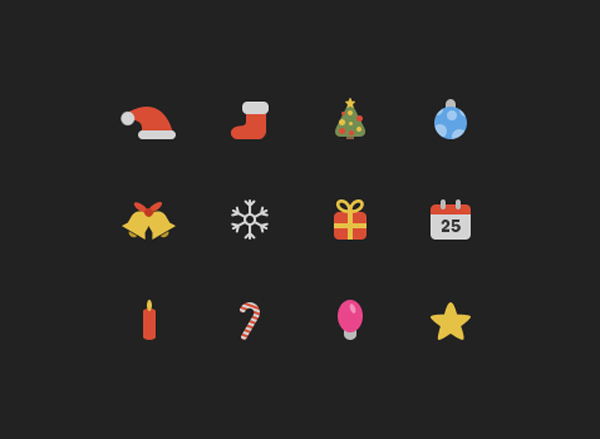 Jule ikoner etter gpritiranjan