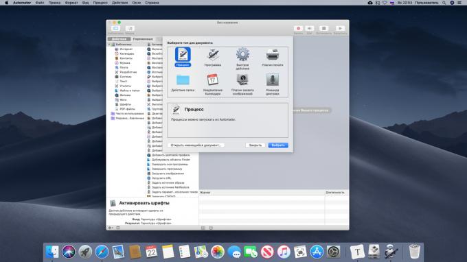 Konfigurere Mac: automatisering av handlinger