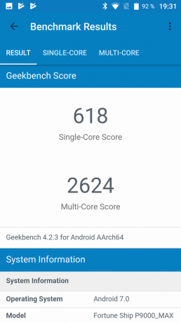 Beskyttet smarttelefon Poptel P9000 Max: Geekbench