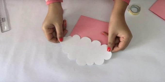 Bursdagskort med dine egne hender: lim sky